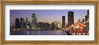 Framed View Of The Navy Pier And Skyline, Chicago, Illinois, USA