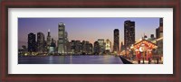 Framed View Of The Navy Pier And Skyline, Chicago, Illinois, USA