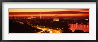 Framed Sunset, Aerial, Washington DC, District Of Columbia, USA