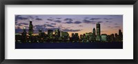 Framed Chicago Skyline at Dusk