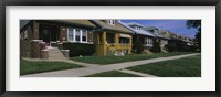 Framed Bungalows in a row, Berwyn, Chicago, Cook County, Illinois, USA