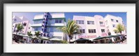 Framed Low angle view of buildings in a city, Miami Beach, Florida, USA