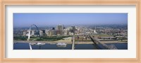 Framed High angle view of buildings in a city, St. Louis, Missouri, USA
