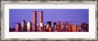 Framed Manhattan skyline with the Twin Towers, New York City, New York State, USA