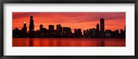 Framed Skyscrapers at the waterfront, Chicago, Illinois, USA