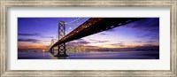 Framed Bay Bridge at Twilight