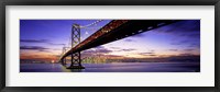 Framed Bay Bridge at Twilight