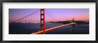 Framed Night Golden Gate Bridge San Francisco CA USA