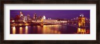 Framed USA, Ohio, Cincinnati, night