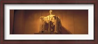 Framed USA, Washington DC, Lincoln Memorial, Low angle view of the statue of Abraham Lincoln