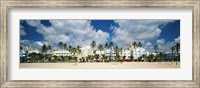 Framed Hotels on the beach, Art Deco Hotels, Ocean Drive, Miami Beach, Florida, USA