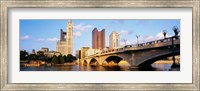 Framed Scioto River, Columbus, Ohio, USA