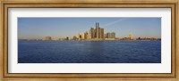 Framed Skyscrapers on the waterfront, Detroit, Michigan, USA