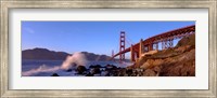 Framed Bridge across the bay, San Francisco Bay, Golden Gate Bridge, San Francisco, Marin County, California, USA