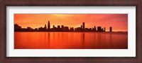 Framed USA, Illinois, Chicago, sunset