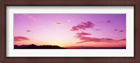 Framed Silhouette of mountains at sunset, South Mountain Park, Phoenix, Arizona, USA