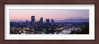 Framed USA, Pennsylvania, Pittsburgh, Monongahela River