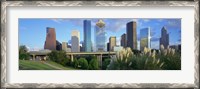 Framed Aerial View of Houston Skyscrapers, Texas