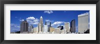 Framed Skyscrapers in a city, Charlotte, Mecklenburg County, North Carolina, USA