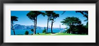 Framed Golf Course w\ Golden Gate Bridge San Francisco CA USA