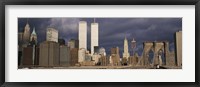 Framed People walking on a bridge, Brooklyn Bridge, Manhattan, New York, USA