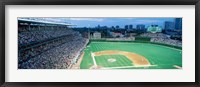 Framed High angle view of spectators in a stadium, Wrigley Field, Chicago Cubs, Chicago, Illinois, USA