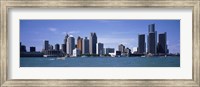 Framed Detroit Waterfront, Michigan (close-up)