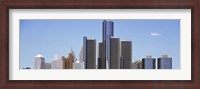 Framed Skyscrapers in a city, Detroit, Wayne County, Michigan, USA