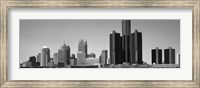 Framed Skyscrapers In The City, Detroit, Michigan, USA