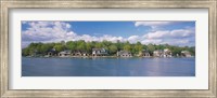 Framed Boathouses near the river, Schuylkill River, Philadelphia, Pennsylvania, USA