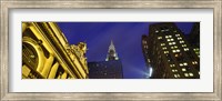 Framed Night, Chrysler Building, Grand Central Station, NYC, New York City, New York State, USA