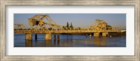 Framed Drawbridge across a river, The Sacramento-San Joaquin River Delta, California, USA