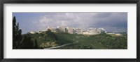 Framed Low angle view of a museum on top of a hill, Getty Center, City of Los Angeles, California, USA