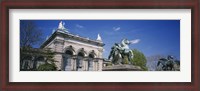 Framed Low angle view of a statue in front of a building, Memorial Hall, Philadelphia, Pennsylvania, USA