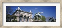 Framed Low angle view of a statue in front of a building, Memorial Hall, Philadelphia, Pennsylvania, USA