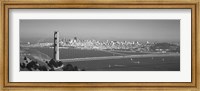 Framed Golden Gate Bridge, San Francisco, California, USA (black & white)