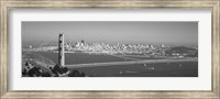 Framed Golden Gate Bridge, San Francisco, California, USA (black & white)