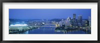 Framed High angle view of a stadium lit up at night, Three Rivers Stadium, Pittsburgh, Pennsylvania, USA