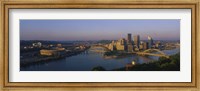 Framed High angle view of a city, Three Rivers Stadium, Pittsburgh, Pennsylvania, USA