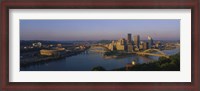 Framed High angle view of a city, Three Rivers Stadium, Pittsburgh, Pennsylvania, USA