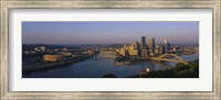 Framed High angle view of a city, Three Rivers Stadium, Pittsburgh, Pennsylvania, USA