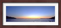 Framed Sunset over the sea, Turnagain Arm, Cook Inlet, near Anchorage, Alaska, USA