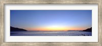 Framed Sunset over the sea, Turnagain Arm, Cook Inlet, near Anchorage, Alaska, USA