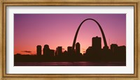 Framed USA, Missouri, St Louis, sunset