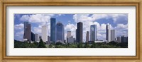Framed Buildings in a city, Houston, Texas