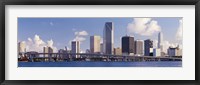 Framed Buildings at the waterfront, Miami, Florida, USA (close-up)