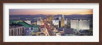 Framed Strip at dusk, Las Vegas NV