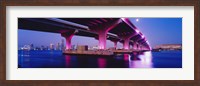 Framed MacArthur Causeway Biscayne Bay Miami FL USA