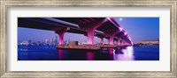 Framed MacArthur Causeway Biscayne Bay Miami FL USA