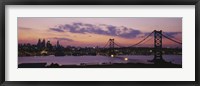 Framed Bridge across a river, Ben Franklin Bridge, Philadelphia, Pennsylvania, USA